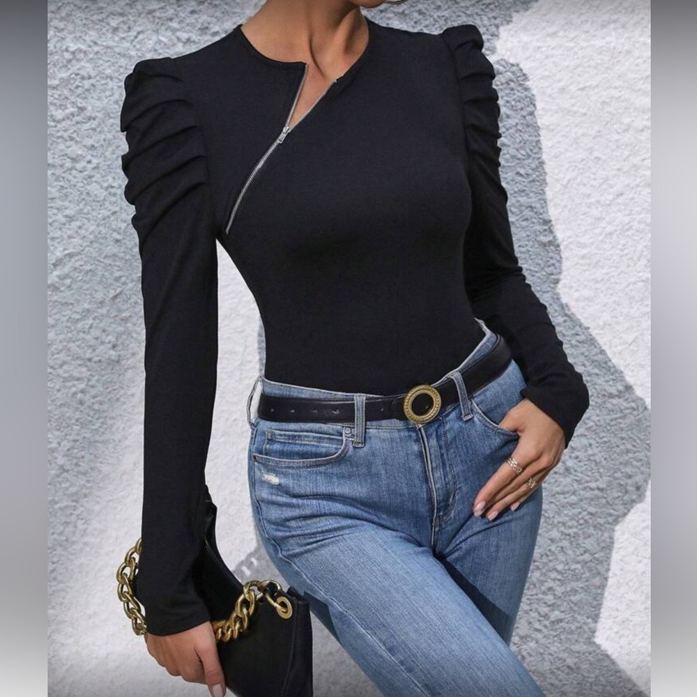 Black Long Sleeve Women's Top
